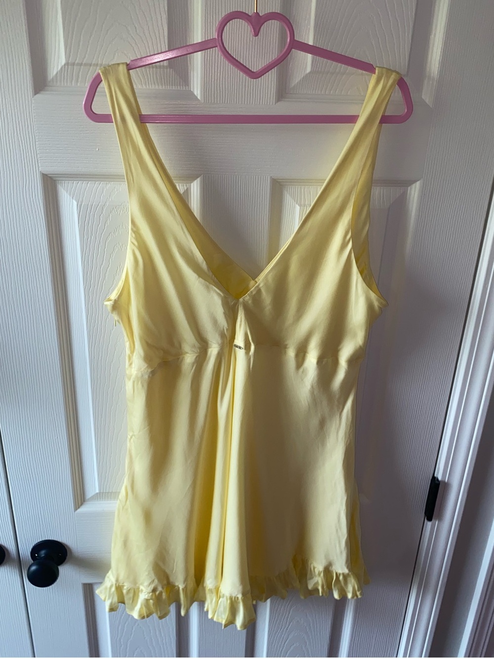 VS Pink Yellow Satin Mini Dress - Picture 4 of 5